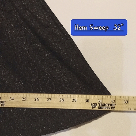 Fairygoth Black Dress Sparkle Lace & Silk Sleeveless Pleats Medallion Vampire Sm - Picture 14 of 14